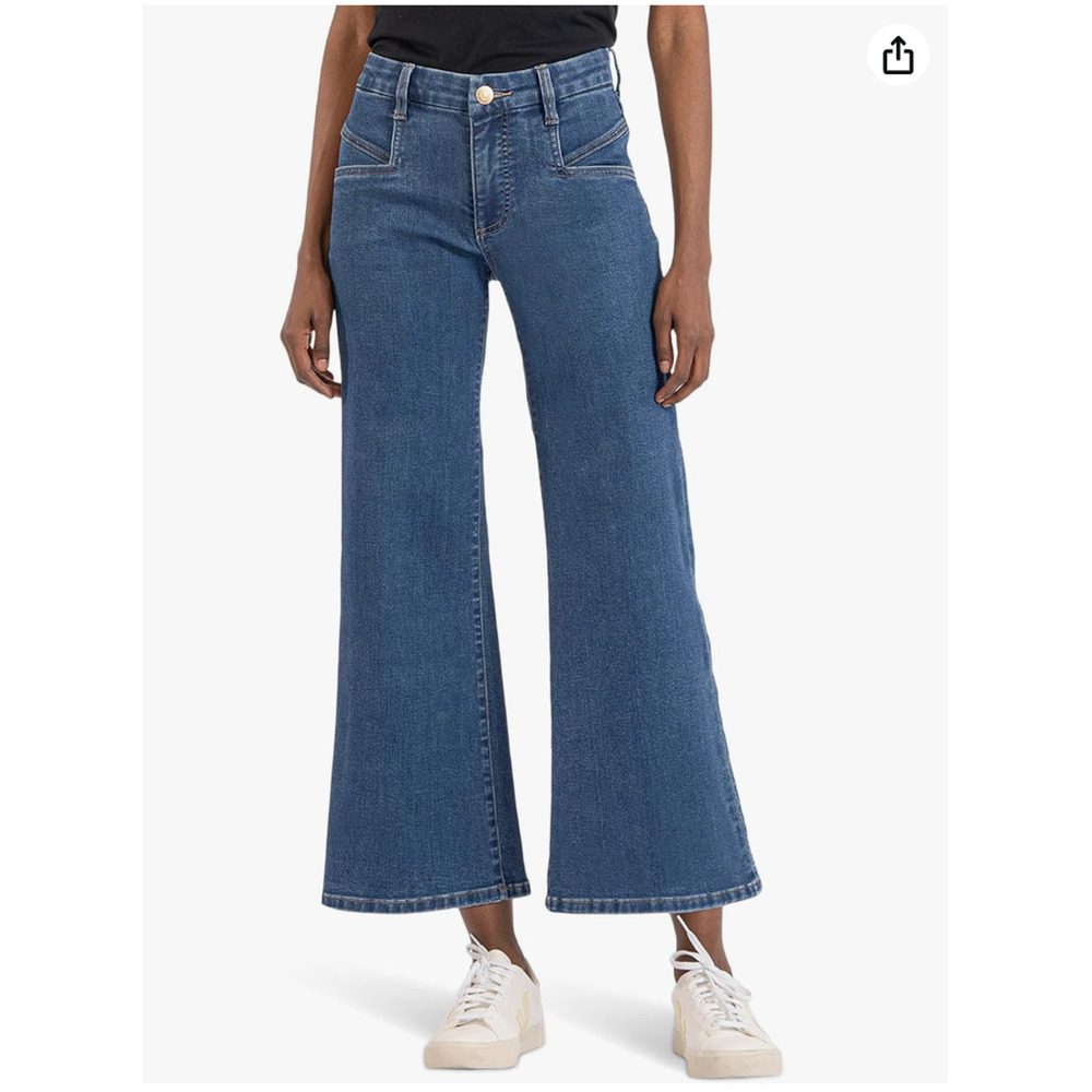 KUT FROM THE KLOTH NWT Meg Fab Ab Wide Leg Denim Jean // 16